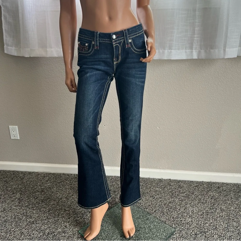 ROCK REVIVAL Alivia Dark Blue Jeans - Picture 11 of 14